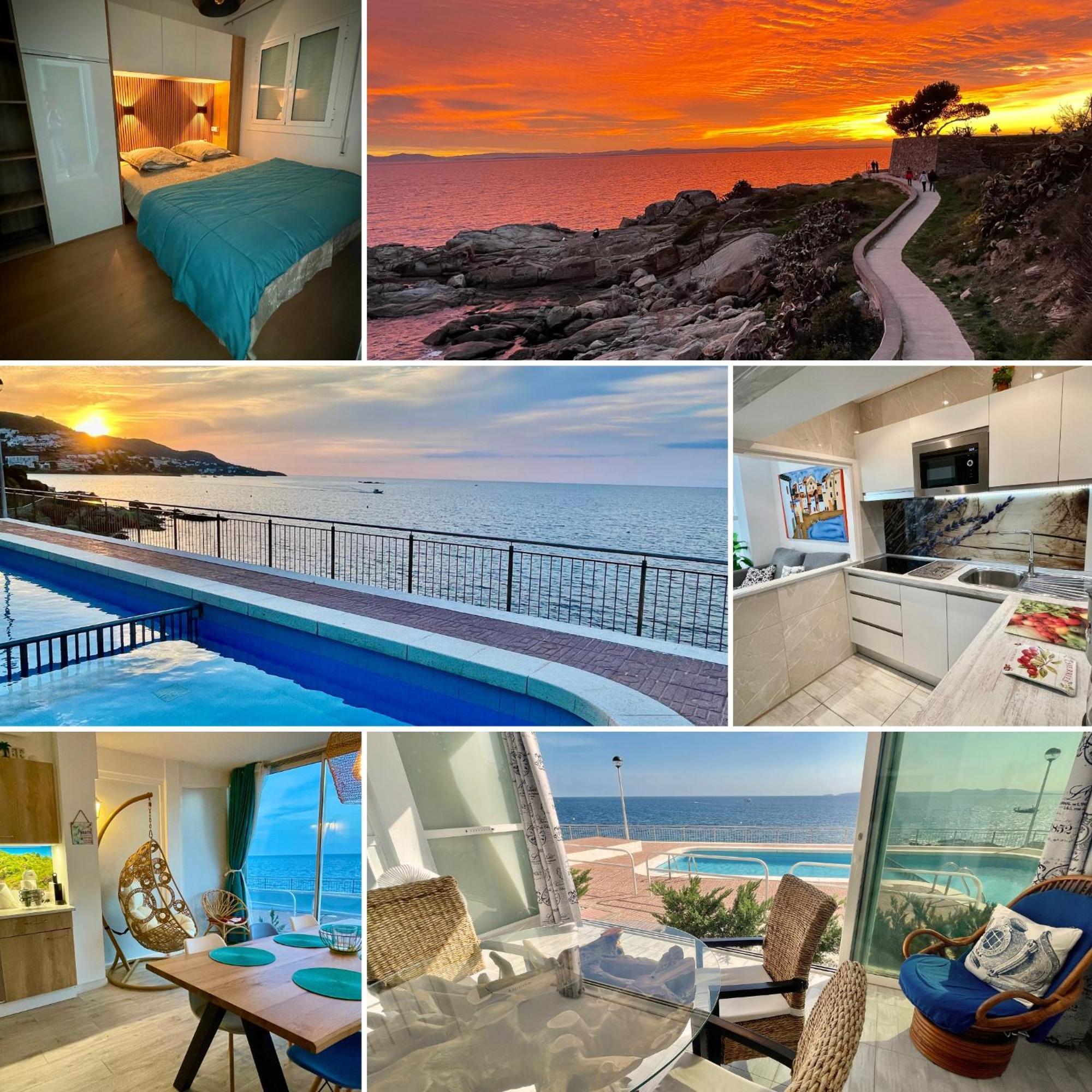 Magnifique Appartement En Front De Mer, Caneylles Roses Dış mekan fotoğraf